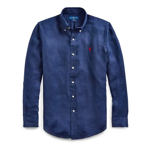 Polo Ralph Lauren Custom Fit Linen Shirt - Blue