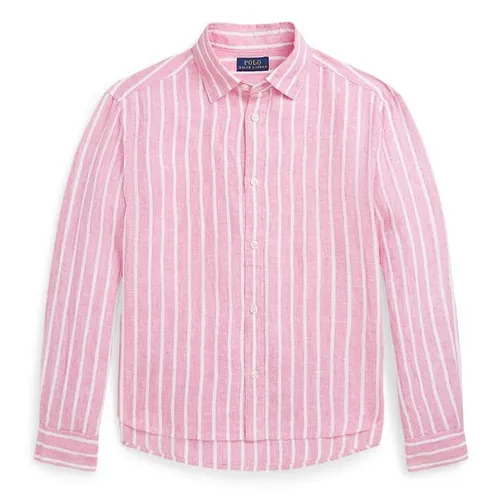 Polo Ralph Lauren Custom Fit Striped Oxford Shirt Juniors - Pink