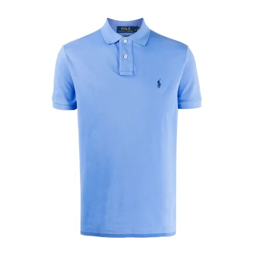 Polo Ralph Lauren , Custom slim fit polo shirt ,Blue male, Sizes: