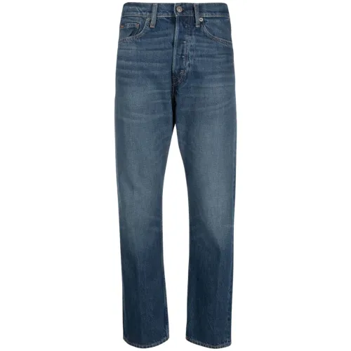 Polo Ralph Lauren , Elevate Your Denim Collection with Rlxd STR Crp-Cropped-Straight Jeans ,Blue female, Sizes: