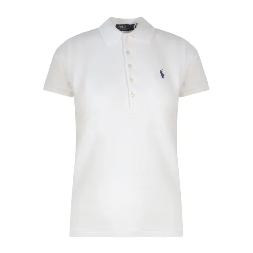 Polo Ralph Lauren , Embroidered Cotton Polo Shirt ,White female, Sizes: