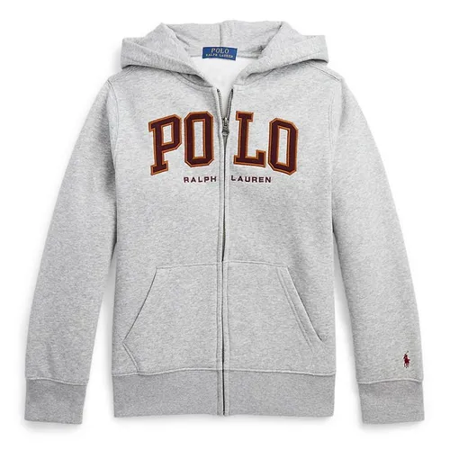 Polo Ralph Lauren Embroidered Logo Zip Hoodie - Grey