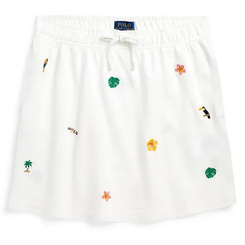 Polo Ralph Lauren Embroidery Mesh Skirt Girls - White