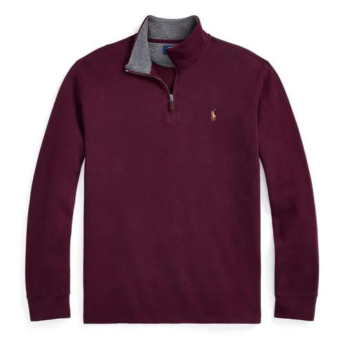 Polo Ralph Lauren Estate Fleece Quarter Zip Sweater - Red