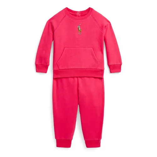 Polo Ralph Lauren Fleece Sweatshirt & Jogging Bottom Set. - Pink