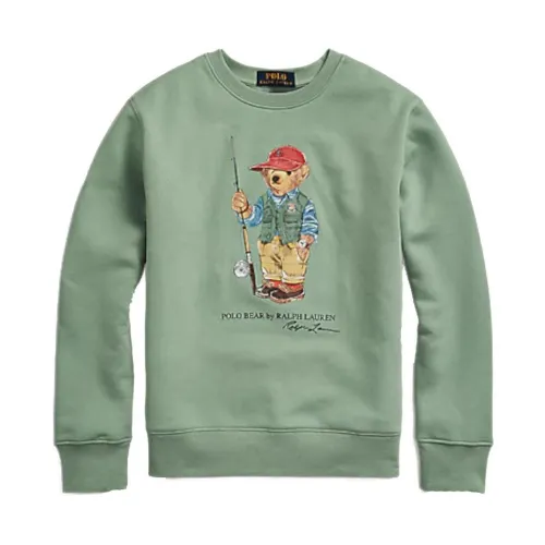 Polo Ralph Lauren , Graphic Fleece Sweatshirt ,Green unisex, Sizes: