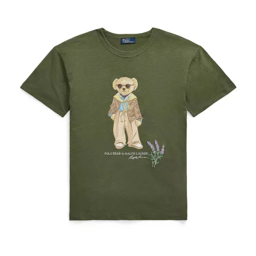 Polo Ralph Lauren , Green Bear T-Shirt by Ralph Lauren ,Green female, Sizes: