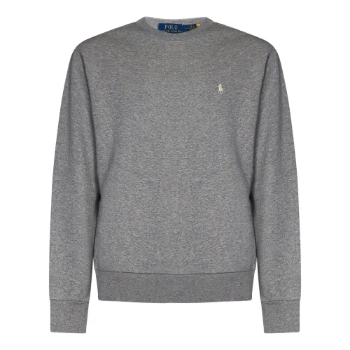 Polo Ralph Lauren , Grey Sweaters with Pony Embroidery ,Gray male, Sizes: