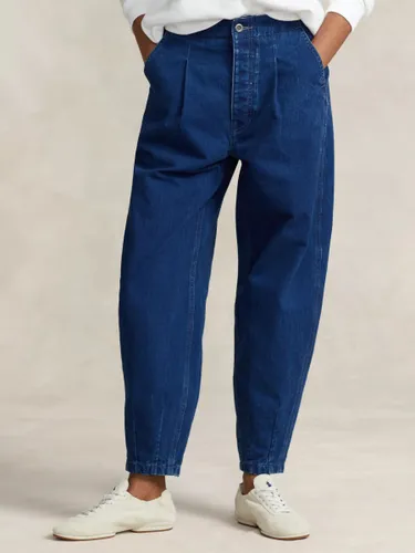 Polo Ralph Lauren Herringbone Curved Leg Jeans, Blue Denim - Blue Denim - Female