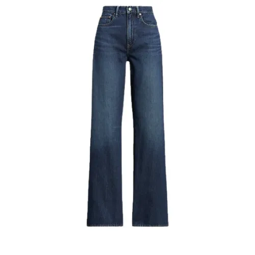 Polo Ralph Lauren , High-waisted jeans with wide leg ,Blue female, Sizes: