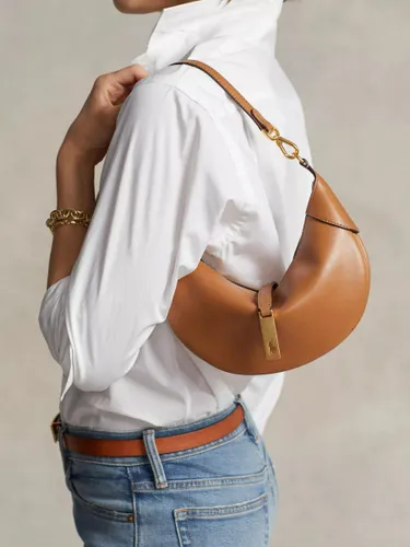Polo Ralph Lauren ID Mini Leather Shoulder Bag, Tan - Tan - Female