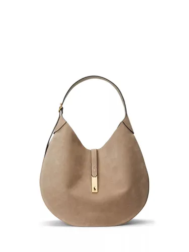 Polo Ralph Lauren ID Suede Shoulder Bag, Clay - Clay - Female