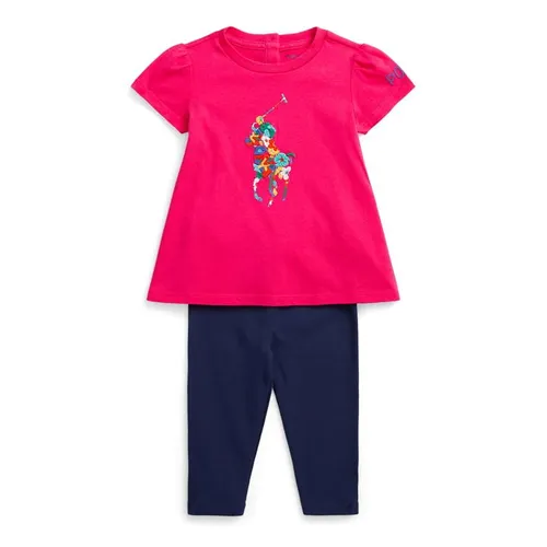 Polo Ralph Lauren Jersey Top and Legging set Babies - Pink