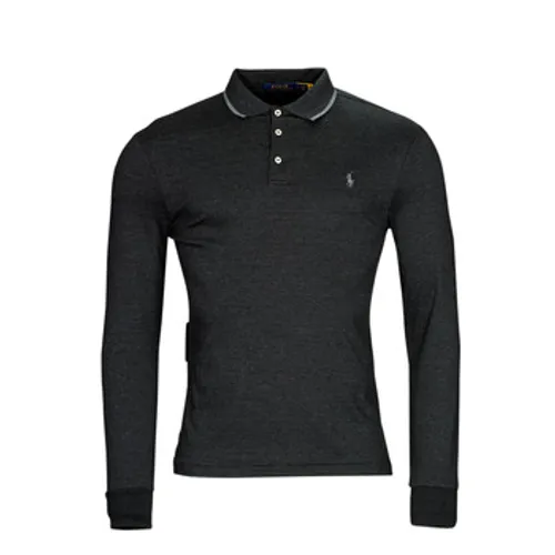 Polo Ralph Lauren  K224SC53C-LSKCSLM1-LONG SLEEVE-POLO SHIRT  men's Polo shirt in Black