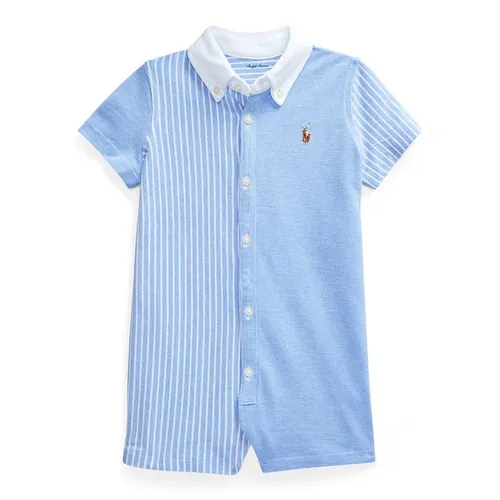 Polo Ralph Lauren Knit Stripe Oxford Baby All In One - Blue