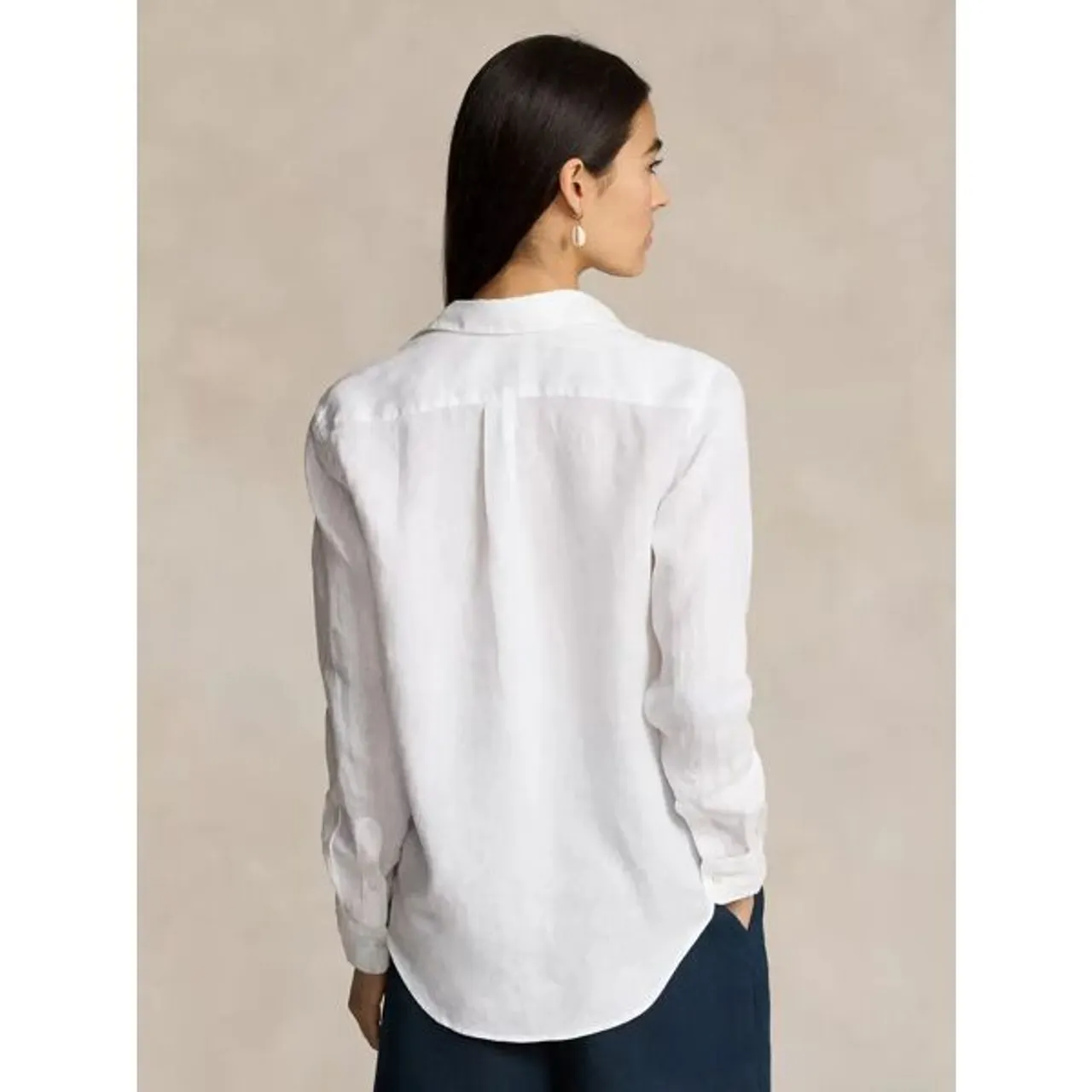 Polo Ralph Lauren Linen Relaxed Fit Shirt - White - Female