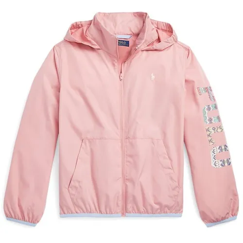 Polo Ralph Lauren Logo Windbreaker Jacket Junior Girls - Pink