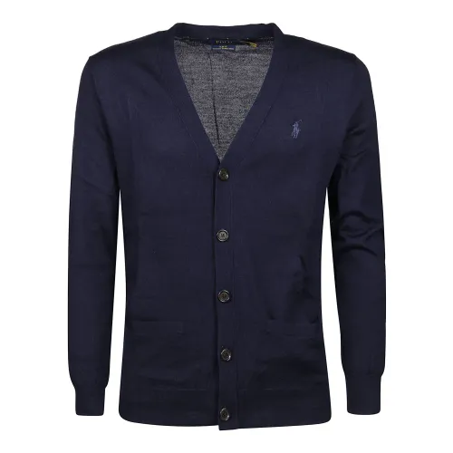 Polo Ralph Lauren , Long Sleeve Cardigan ,Blue male, Sizes: