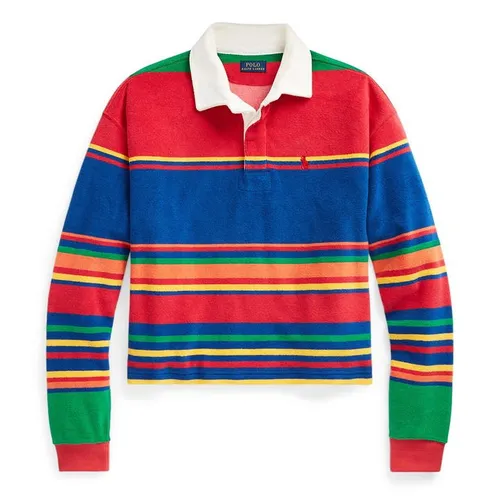 Polo Ralph Lauren Long Sleeve Cropped Rugby Top - Multi