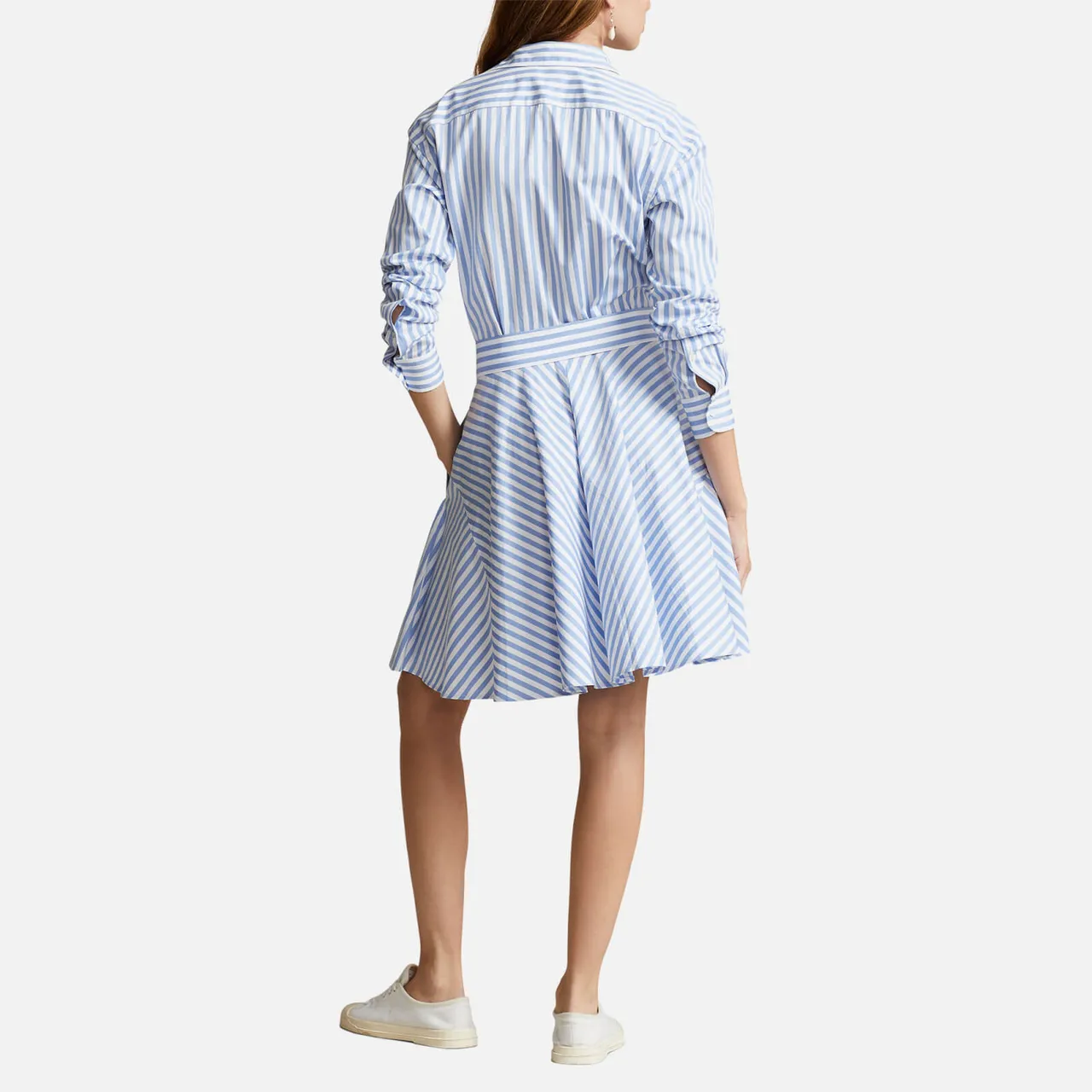 Polo Ralph Lauren Long Sleeve Striped Cotton-Poplin Shirt Dress
