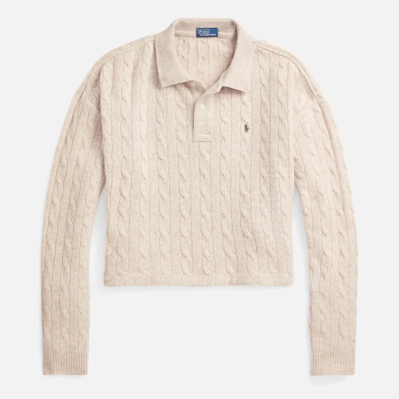 Polo Ralph Lauren Long Sleeve Wool and Cashmere-Blend Polo Shirt