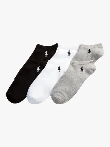 Polo Ralph Lauren Low Cut Logo Trainers Socks, Pack of 6, Grey/ Multi - Grey/Multi - Female