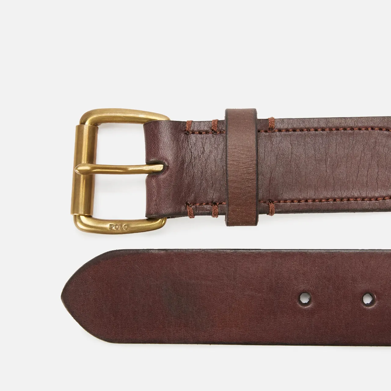 Polo Ralph Lauren Men's PP Charm Casual Tumbled Leather Belt - Brown