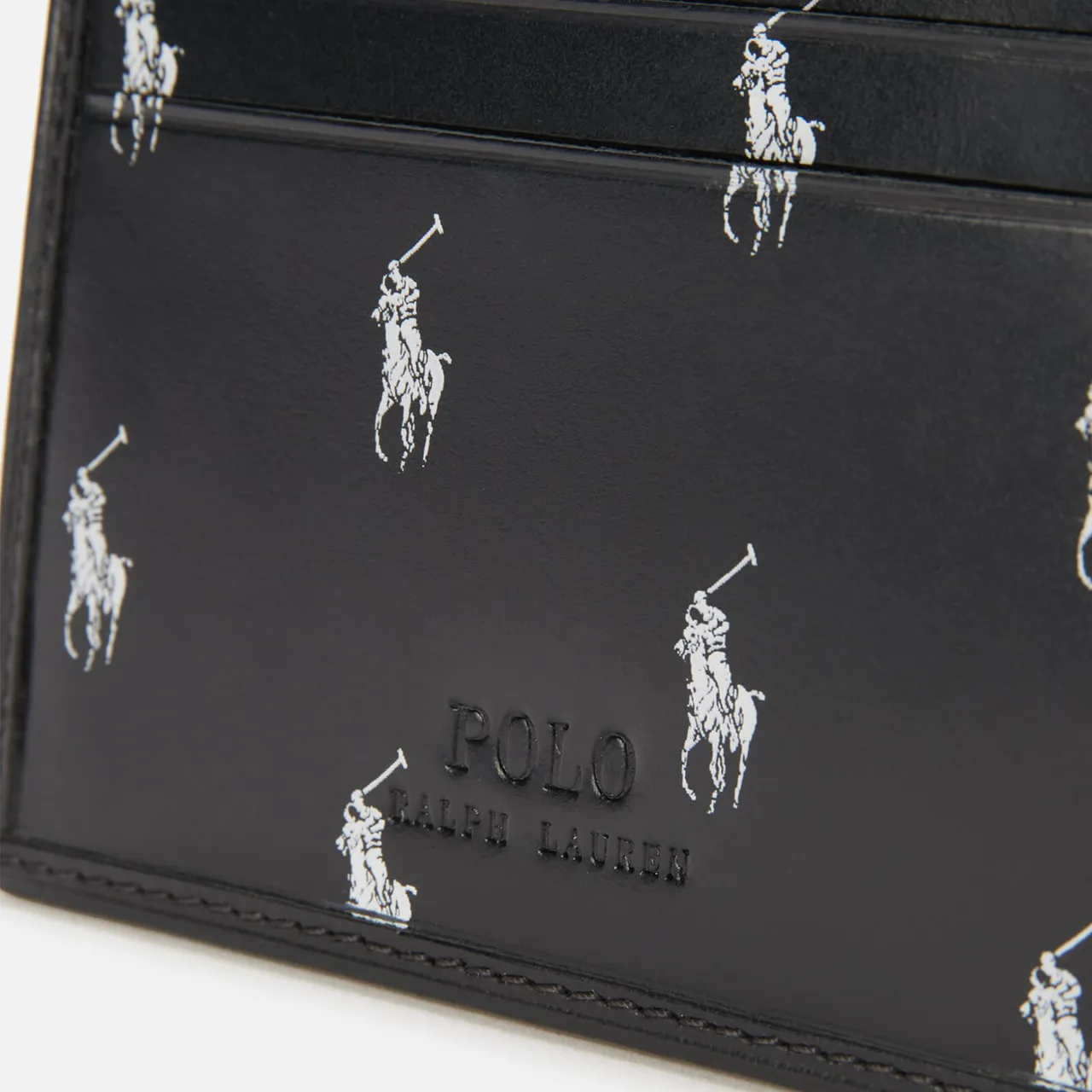 Polo Ralph Lauren Men's Small Polo Pony Cardholder - Black/White