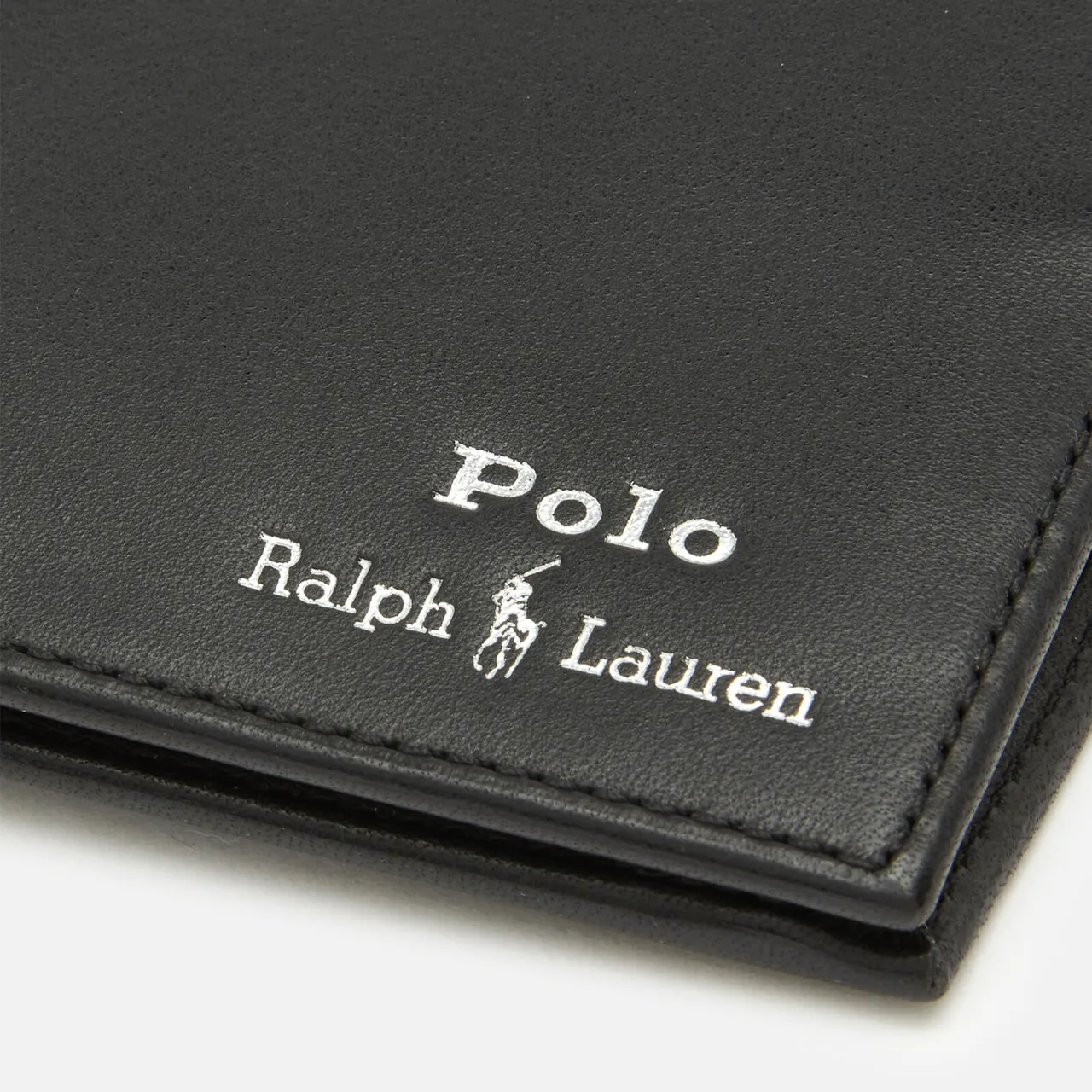 Polo Ralph Lauren Men's Smooth Leather Bifold Coin Wallet - Black