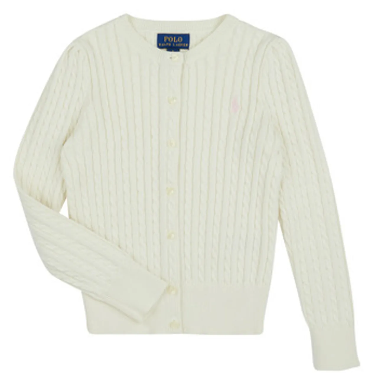 Polo Ralph Lauren  MINI CABLE-TOPS-SWEATER  girls's  in White