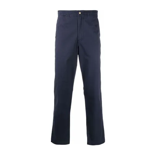 Polo Ralph Lauren , Navy Blue Straight-Leg Trousers ,Blue male, Sizes: