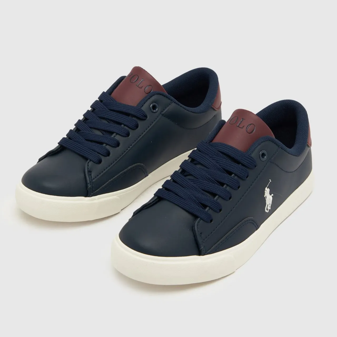 Polo Ralph Lauren Navy & Red Theron Boys Youth Trainers
