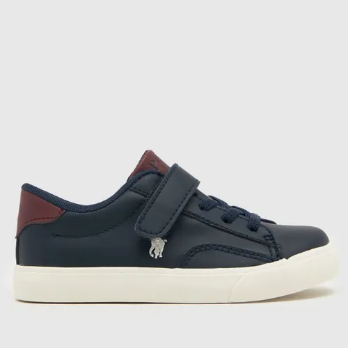 Polo Ralph Lauren Navy & Red Theron V Boys Toddler Trainers
