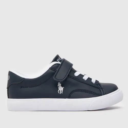 Polo Ralph Lauren Navy & White Theron V Boys Toddler Trainers