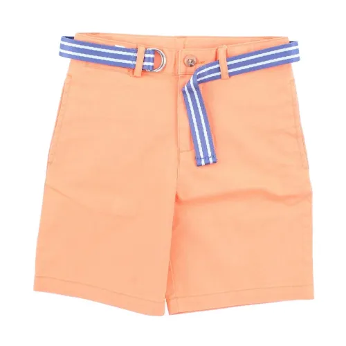 Polo Ralph Lauren , Orange Striped Bermuda Shorts ,Orange male, Sizes: