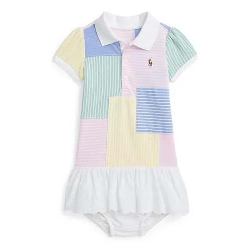 Polo Ralph Lauren Patchwork Mesh Polo Dress & Bloomer Set Babies - Multi