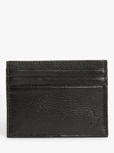 Polo Ralph Lauren Pebble Leather Card Holder - Black - Male