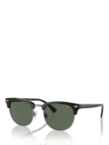 Polo Ralph Lauren PH4217 Men's Oval Sunglasses - Shiny Black/Grey - Male