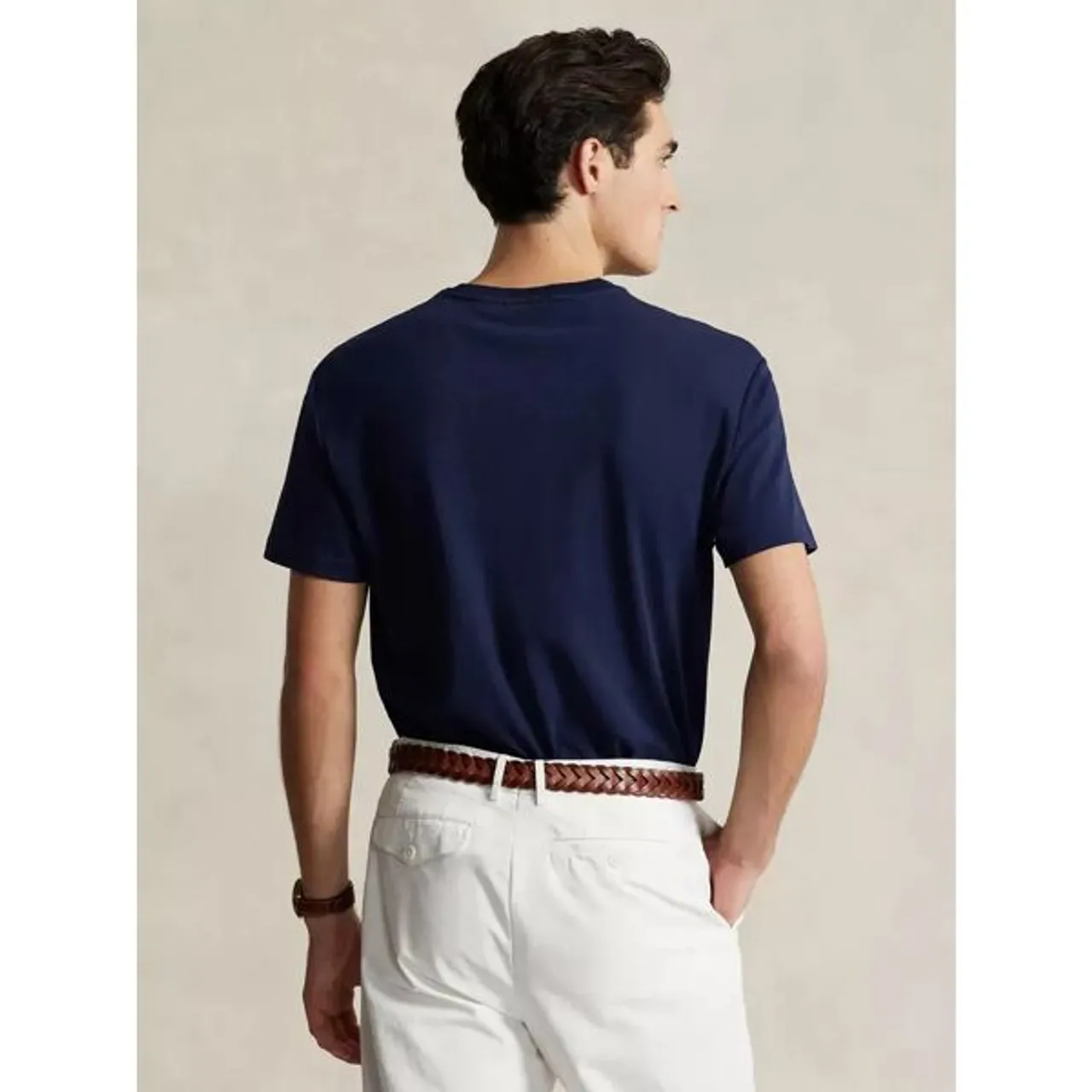 Polo Ralph Lauren Pima Cotton Custom Fit Crew Neck T-Shirt - French Navy - Male
