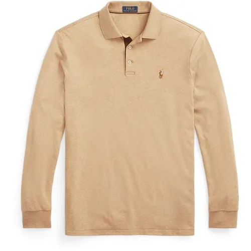 Polo Ralph Lauren Pima Long Sleeve Polo Shirt - Beige
