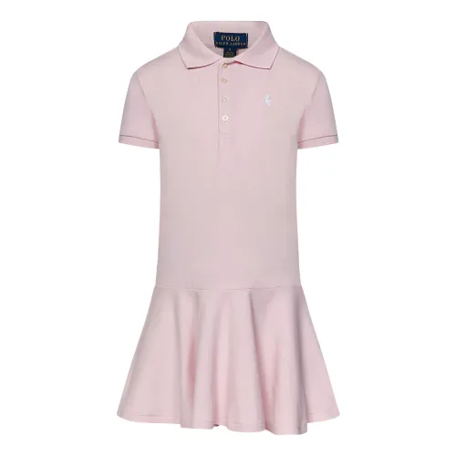 Polo Ralph Lauren , Pink Polo Dress with Ruffles ,Pink female, Sizes: