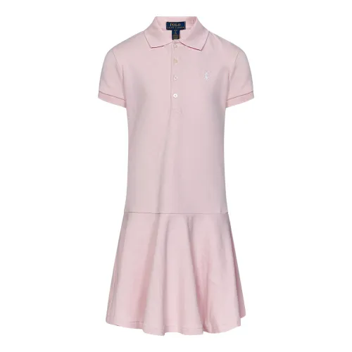 Polo Ralph Lauren , Pink Polo Dress with Ruffles ,Pink female, Sizes: