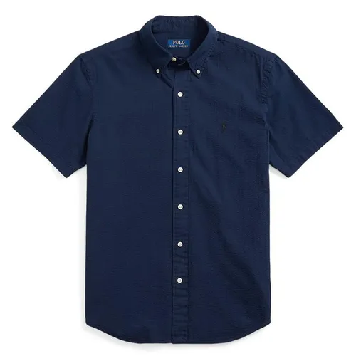 Polo Ralph Lauren Plain Button Short Sleeve Shirt - Blue