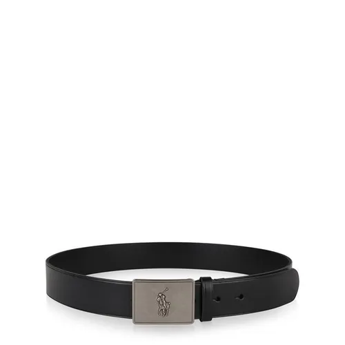 Polo Ralph Lauren Plaque Leather Belt - Black