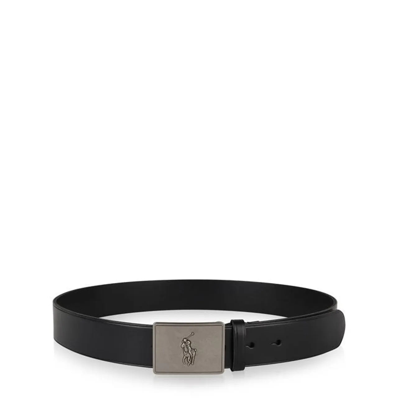 Polo Ralph Lauren Plaque Leather Belt - Black