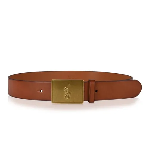 Polo Ralph Lauren Plaque Leather Belt - Brown