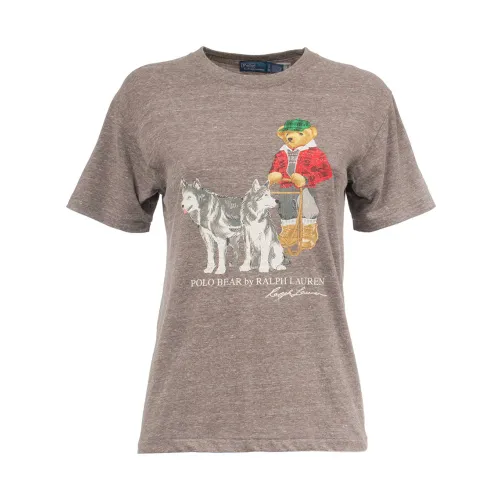 Polo Ralph Lauren , Polo Bear T-Shirt ,Gray female, Sizes: