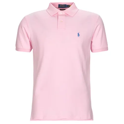 Polo Ralph Lauren  POLO COUPE DROITE EN COTON BASIC MESH  men's Polo shirt in Pink
