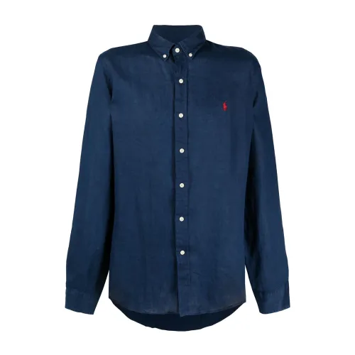 Polo Ralph Lauren , Polo Ralph Lauren Shirts Blue ,Blue male, Sizes: