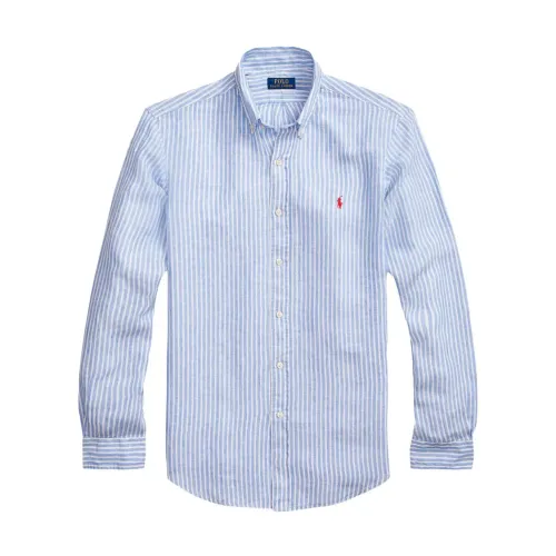 Polo Ralph Lauren , Polo Ralph Lauren Shirts Clear Blue ,Blue male, Sizes: